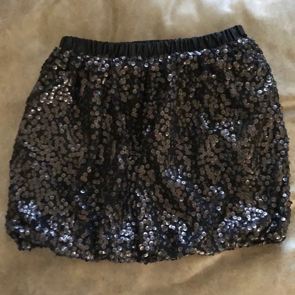 Black Sequin Skirt